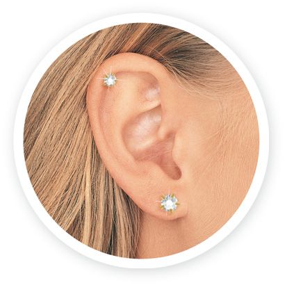 blomdahl fülbelövés füllyukasztás piercing